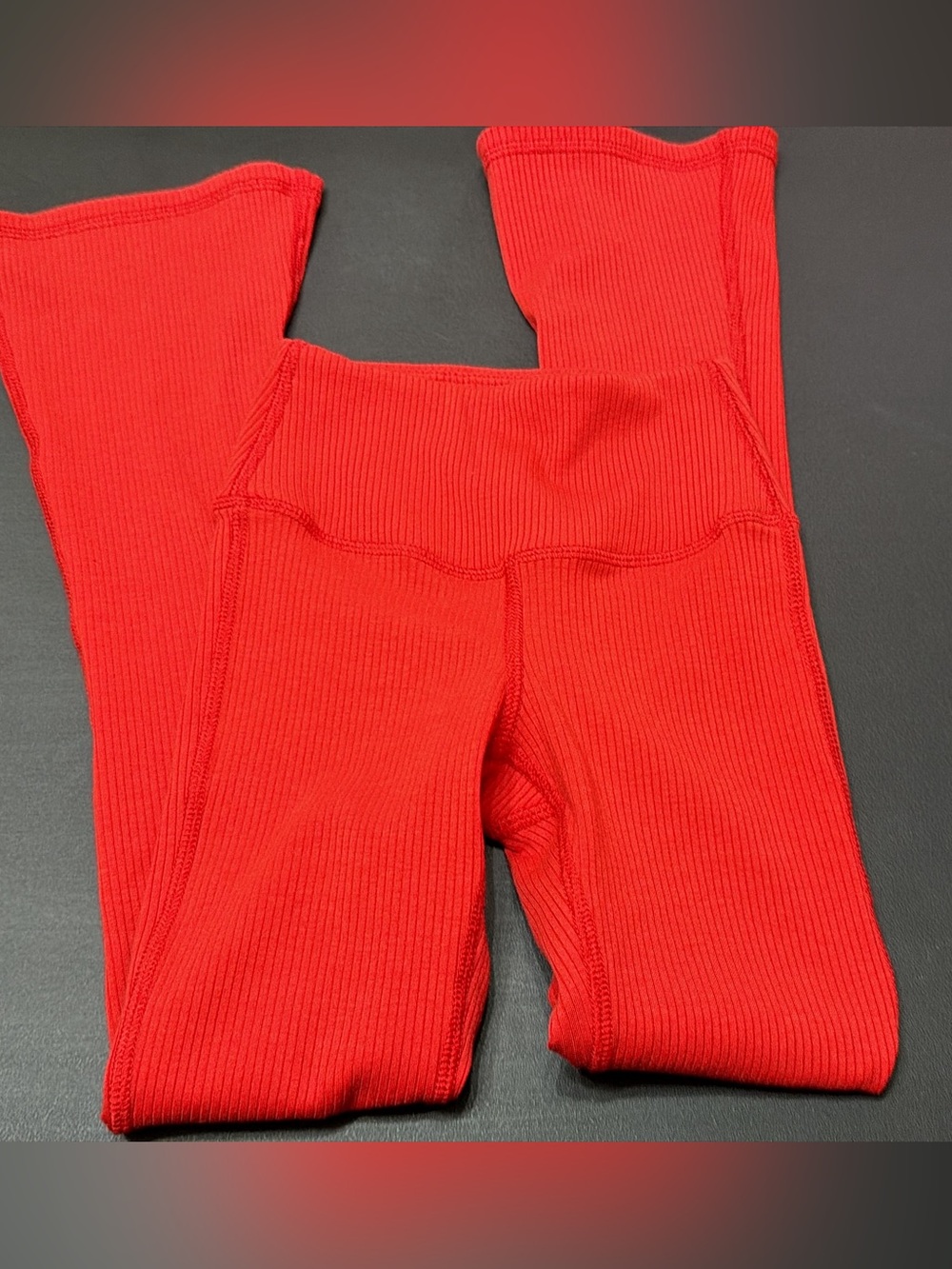 Tiger Friday Kids Ribbed Red Leggings CM
